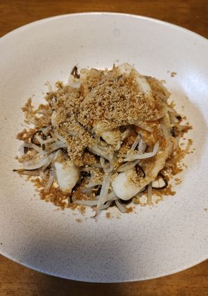 梨湖の簡単激速!ゴマ塩昆布ちくわもやし-レシピのメイン写真