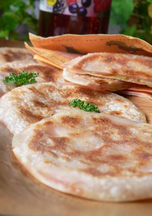 ❤　餃子の皮のまん丸ハムチーズサンド　❤-レシピのメイン写真