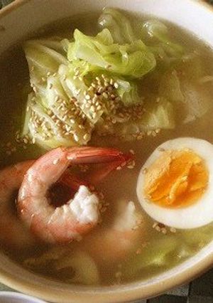 胡麻たっぷり☆塩えびキャベツ麺-レシピのメイン写真