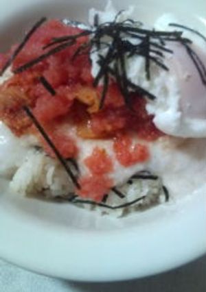 明太とろろ卵キムチのスタミナふわふわ丼-レシピのメイン写真