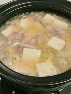 たらこ×豆腐×豚バラのねぎ塩スープ鍋☆-レシピのメイン写真