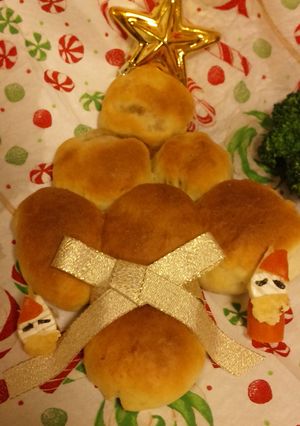 ポリ袋で簡単☆クリスマスツリーパン-レシピのメイン写真