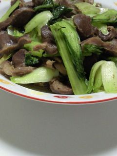 簡単☆砂肝とチンゲン菜の炒めもの-レシピのメイン写真
