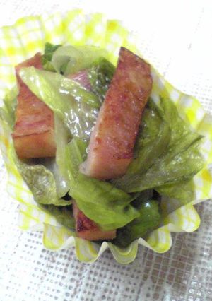 お弁当に♪ベーコンレタスのさっぱり炒め-レシピのメイン写真