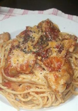 定番のチキントマトパスタ♪-レシピのメイン写真