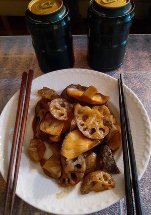 れんこんとしいたけのいためもの-レシピのメイン写真