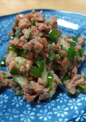茄子の鮭とピーマンフレーク-レシピのメイン写真
