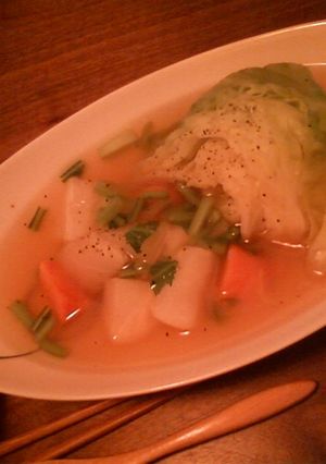 キャベツとかぶのあったかコンソメスープ-レシピのメイン写真