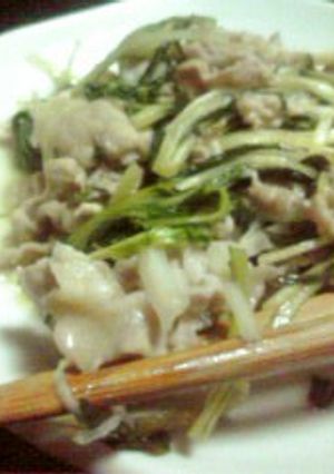 ◆簡単!豚肉と水菜の炒め◆-レシピのメイン写真