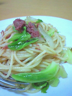 簡単☆キャベツとコンビーフのパスタ♪-レシピのメイン写真