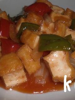 野菜と厚揚げの甘酢炒め♪-レシピのメイン写真