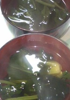 【即席吸物】冷凍ほうれん草＋カットわかめ-レシピのメイン写真