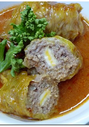 ♪ロールキャベツ♪ﾄﾏﾄﾜｲﾝｿｰｽ煮-レシピのメイン写真