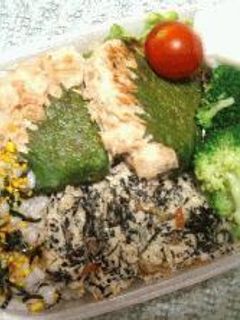 青じそチキンバーグ弁当-レシピのメイン写真