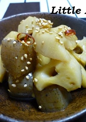 レンコンとこんにゃくのピリ辛煮-レシピのメイン写真