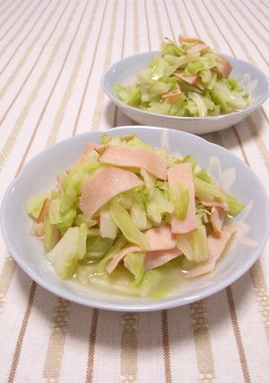 キャベツとハムのスープ煮浸し-レシピのメイン写真