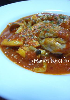 鶏肉ときのこのトマト煮込み-レシピのメイン写真
