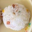 【幼児食】ハムコーンバターおにぎり
