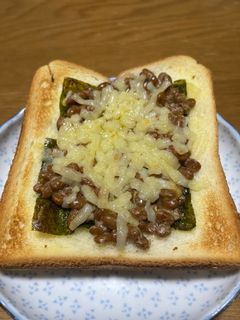 納豆の海苔チーズトースト-レシピのメイン写真