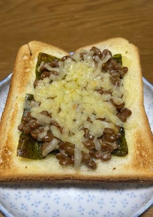 納豆の海苔チーズトースト-レシピのメイン写真