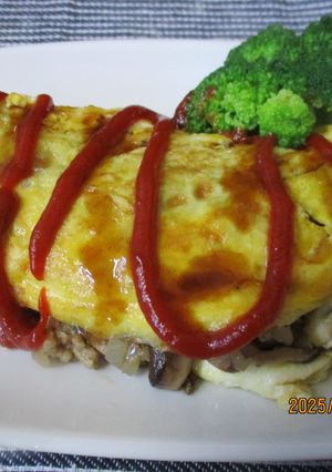 たっぷり具の入ったオムレツ😋-レシピのメイン写真