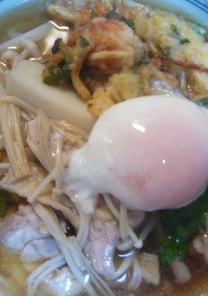 かき揚げ温卵うどん-レシピのメイン写真