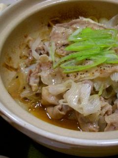 豚バラ肉と長ネギの蒸し鍋♪-レシピのメイン写真