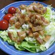 鶏皮のから揚げサラダ♪