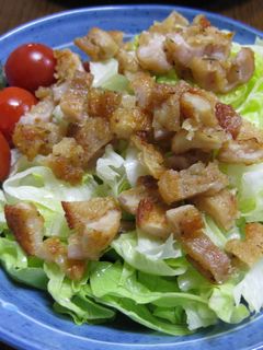 鶏皮のから揚げサラダ♪-レシピのメイン写真