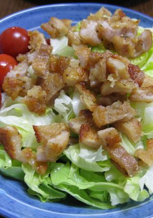 鶏皮のから揚げサラダ♪-レシピのメイン写真