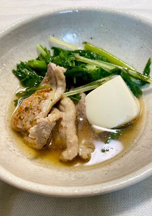 おいしい✨鴨鍋✨春菊とお豆腐-レシピのメイン写真