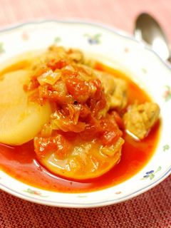 たっぷり大根と鶏肉のイタリアントマト煮-レシピのメイン写真
