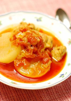 たっぷり大根と鶏肉のイタリアントマト煮-レシピのメイン写真