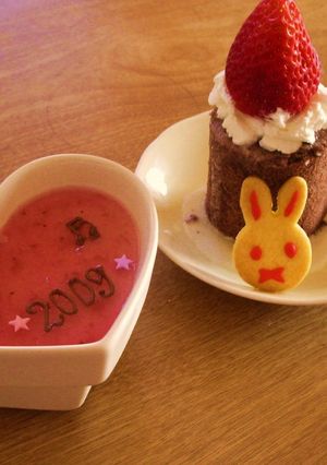 ミルクプリンとキャンドル風ロールケーキ-レシピのメイン写真
