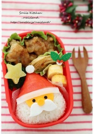 クリスマスキャラ弁＊サンタさんおにぎり-レシピのメイン写真