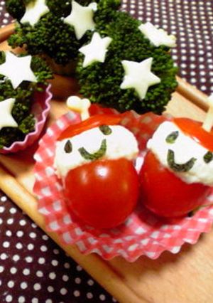 プチトマトのカップサンタさん-レシピのメイン写真