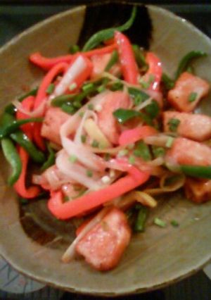 カジキマグロの竜田揚げ　本格中華風炒め-レシピのメイン写真