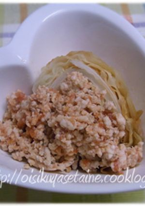 キャベツと鶏挽肉トマト煮（ヘルシー）-レシピのメイン写真