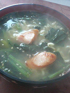 ほうれんそうとウインナー入り塩ラーメン-レシピのメイン写真