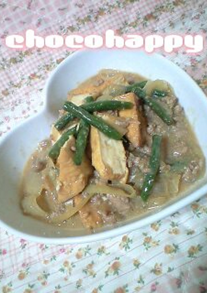 厚揚げと挽き肉のゴマ味噌炒め煮-レシピのメイン写真