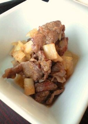 牛肉+玉ねぎ・れんこんのコロコロ甘露煮-レシピのメイン写真