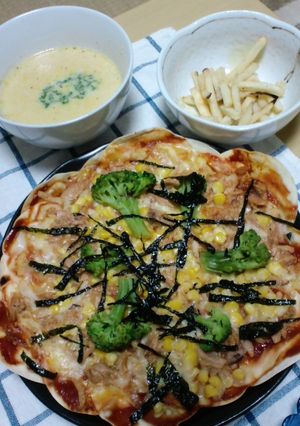 プチ工夫！餃子の皮で作るピザ♪-レシピのメイン写真