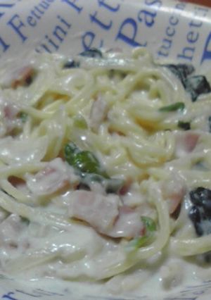 ベーコンとほうれん草のホワイトパスタ-レシピのメイン写真