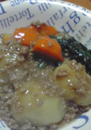 じゃがいものひき肉あんかけ-レシピのメイン写真