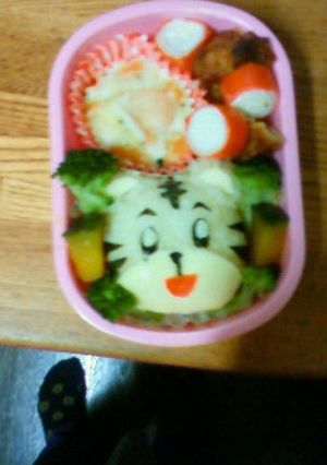 しまじろうのキャラ弁　クリスマス-レシピのメイン写真
