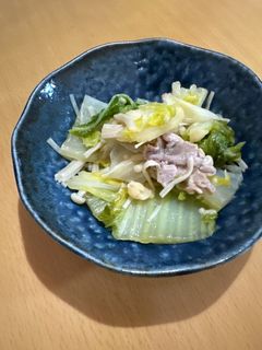 白菜と豚こまの煮物on天かす-レシピのメイン写真