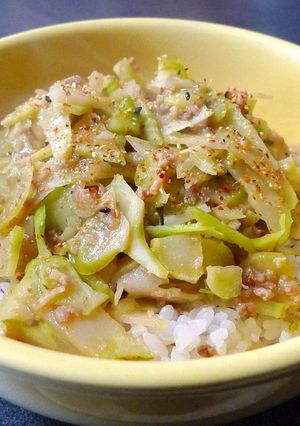 ECOなブロッコリーの芯でマーボー丼風-レシピのメイン写真
