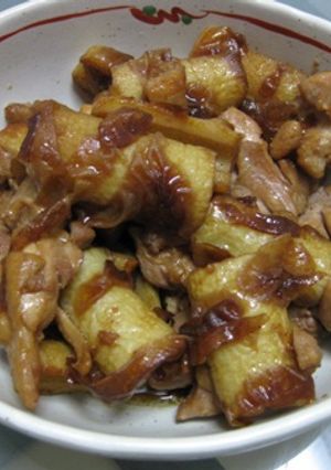 鶏肉と焼ちくわの甘辛煮-レシピのメイン写真