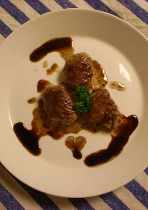りんごの豚肉巻きソテー　バルサミコソース-レシピのメイン写真