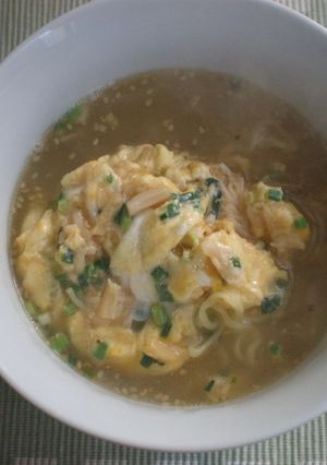 北京風ほたて入り卵焼き入りラーメン-レシピのメイン写真